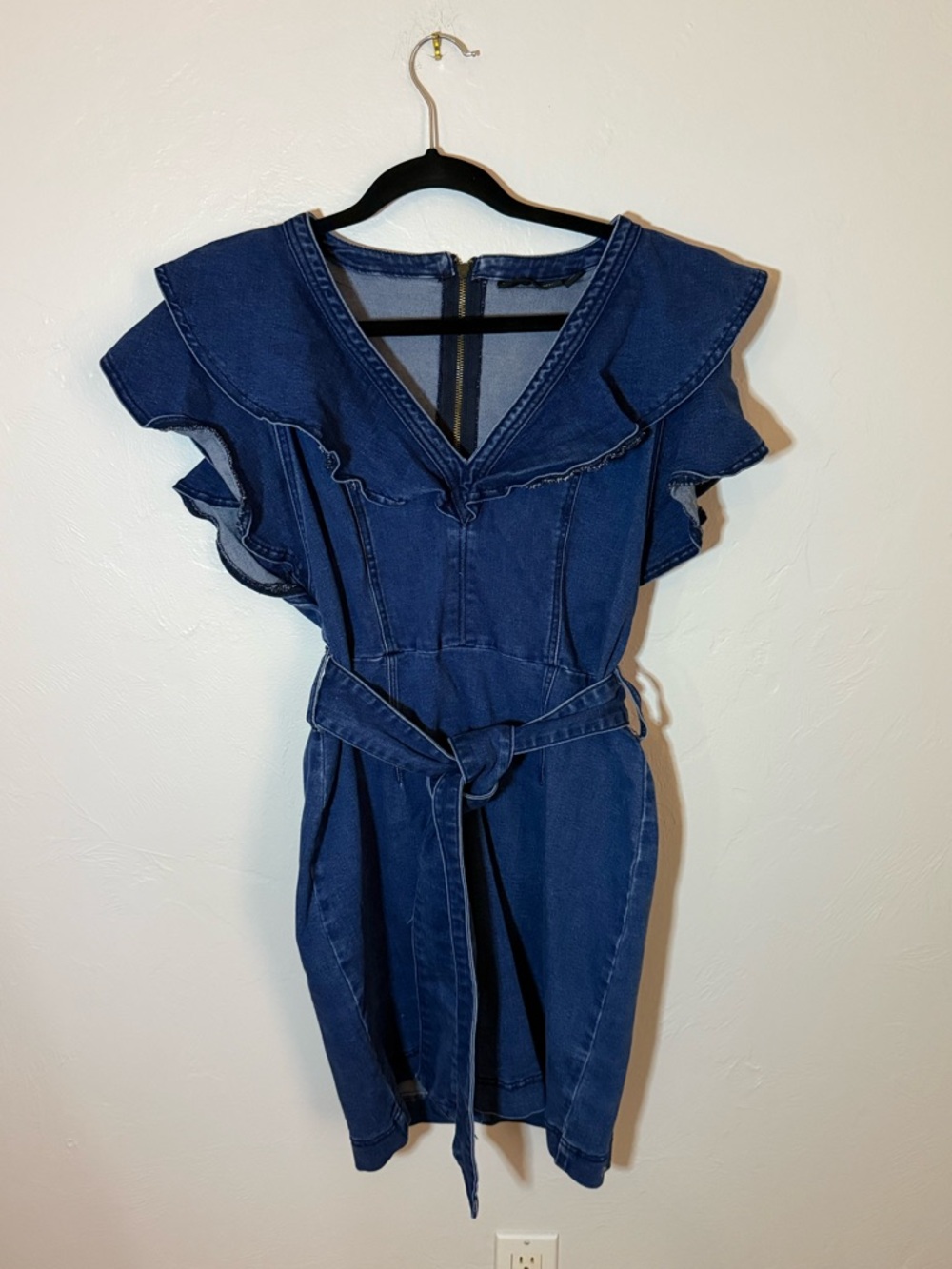 NY&Co | Denim Ruffle Belted Women’s Dress